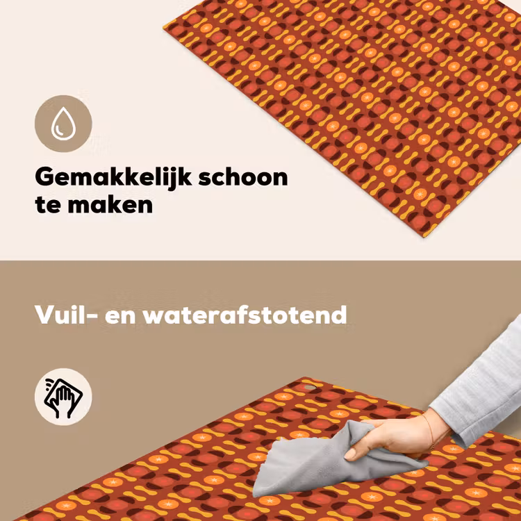 Retro - Disco - Hippie Inductie beschemer met haakjes klein 777 -ky-schoon-nl
