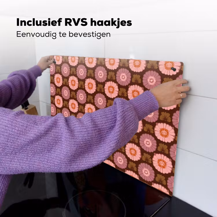 Retro - Madelief - Roze Inductie beschemer met haakjes klein 777 -ky-ophangen-nl
