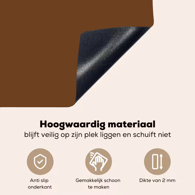 Rich - Espresso - Bruin Inductie beschemer met haakjes klein 777 -ky-onderkant-nl