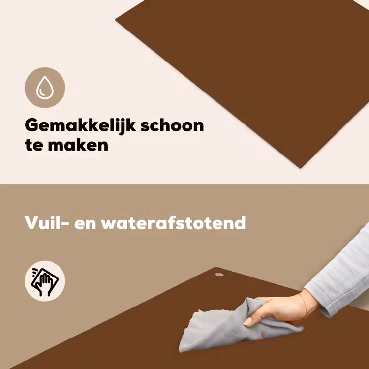 Rich - Espresso - Bruin Inductie beschemer met haakjes klein 777 -ky-schoon-nl