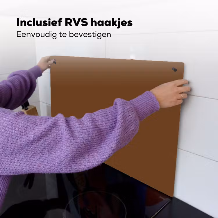Rich - Espresso - Bruin Inductie beschemer met haakjes klein 777 -ky-ophangen-nl