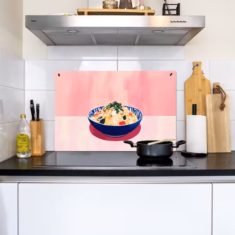 Rijst - Illustratie - Kom - Groente Inductie beschemer met haakjes klein -sfeer2