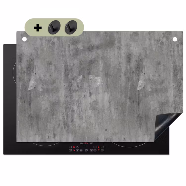 Roest - Beton - Patroon Inductie beschemer met haakjes klein 777 -3d