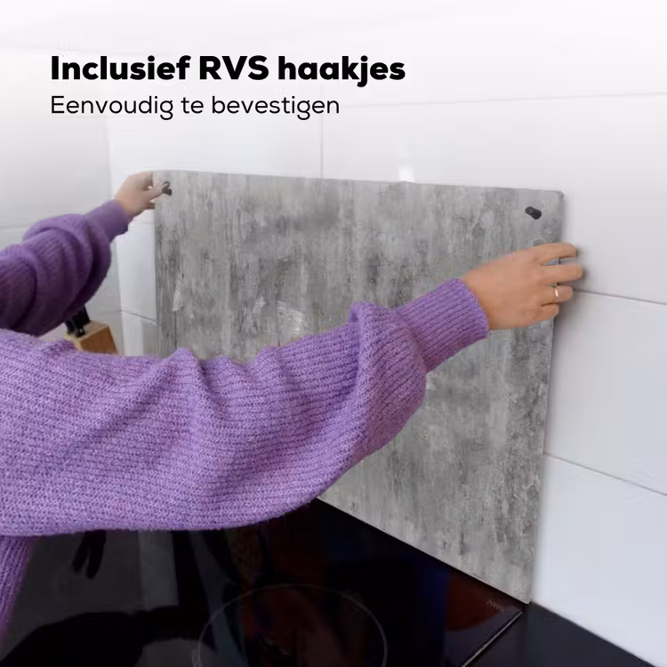 Roest - Beton - Patroon Inductie beschemer met haakjes klein 777 -ky-ophangen-nl