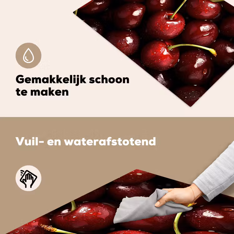Rood - Fruit - Kersen Inductie beschemer met haakjes klein -ky-schoon-nl