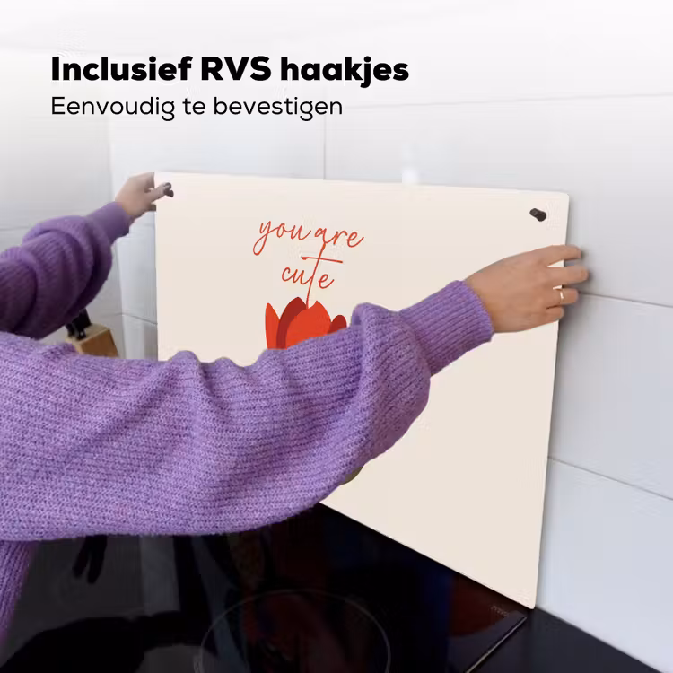 Roos - Rood - Bloem - Valentijn Inductie beschemer met haakjes klein -ky-ophangen-nl