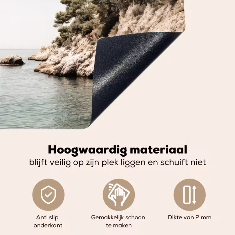 Rotsen - Zee - Boom - Groen Inductie beschemer met haakjes middel -ky-onderkant-nl