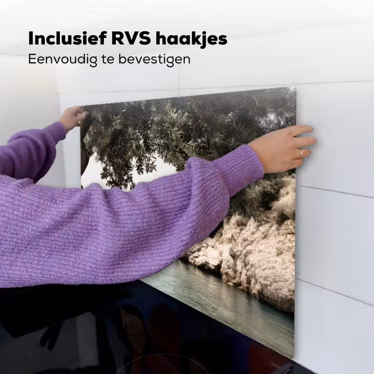 Rotsen - Zee - Boom - Groen Inductie beschemer met haakjes middel -ky-ophangen-nl