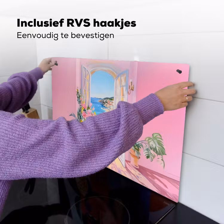 Roze - Buiten - Verf Inductie beschemer met haakjes klein -ky-ophangen-nl
