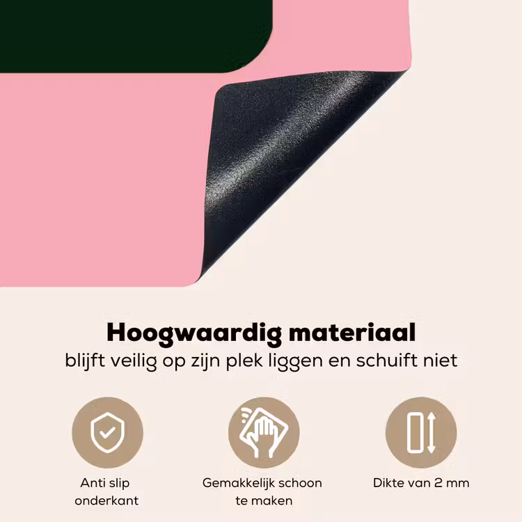 Roze - Tekstwolk - Groen - BLAH BLAH BLAH Inductie beschemer met haakjes klein -ky-onderkant-nl