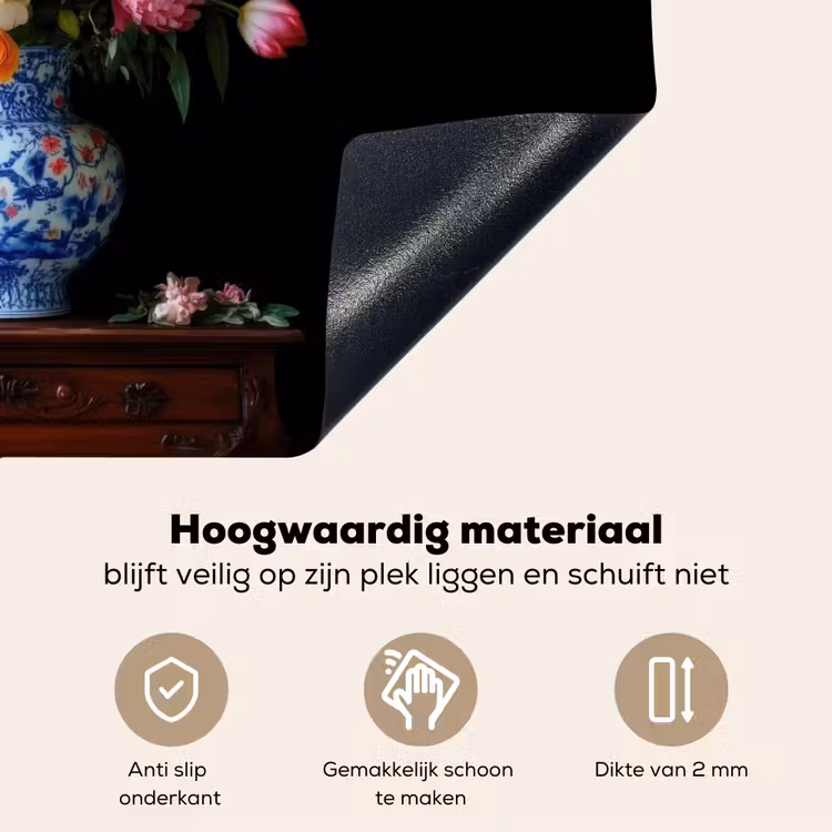 Rozen - Bloemen - Vaas - Boeket Inductie beschemer met haakjes klein -ky-onderkant-nl