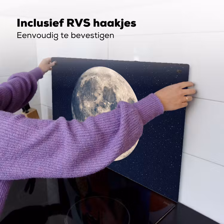 Ruimte - Maan - Kosmos Inductie beschemer met haakjes klein -ky-ophangen-nl