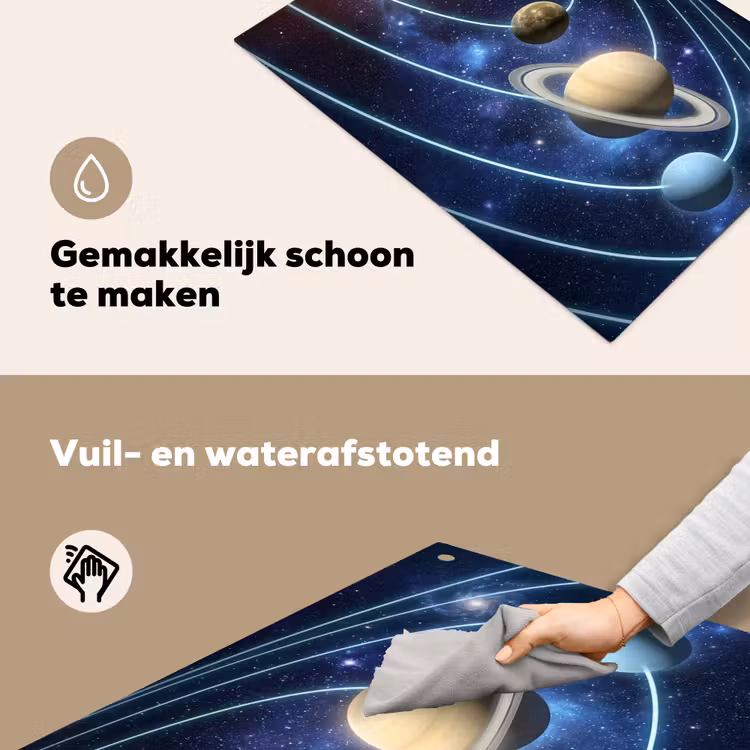 Ruimte - Zonnestelsel - Blauw Inductie beschemer met haakjes klein -ky-schoon-nl
