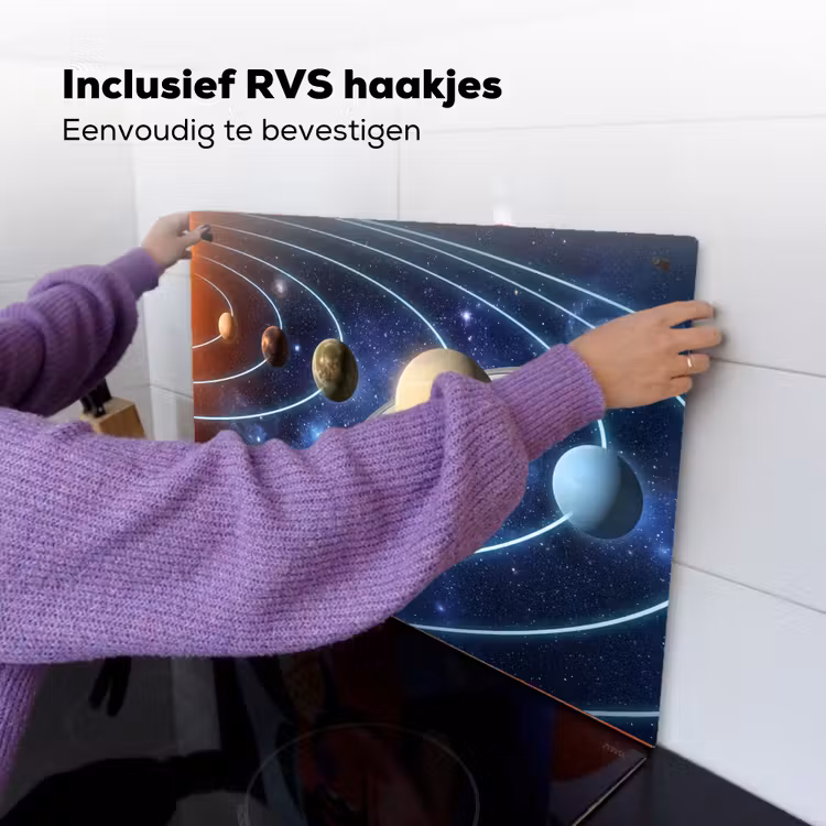 Ruimte - Zonnestelsel - Blauw Inductie beschemer met haakjes klein -ky-ophangen-nl