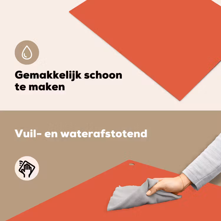 Rustic - Clay - Oranje Inductie beschemer met haakjes klein 777 -ky-schoon-nl