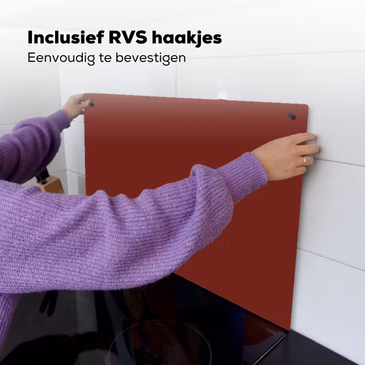 Rustic - Terracotta - Rood Inductie beschemer met haakjes klein 777 -ky-ophangen-nl