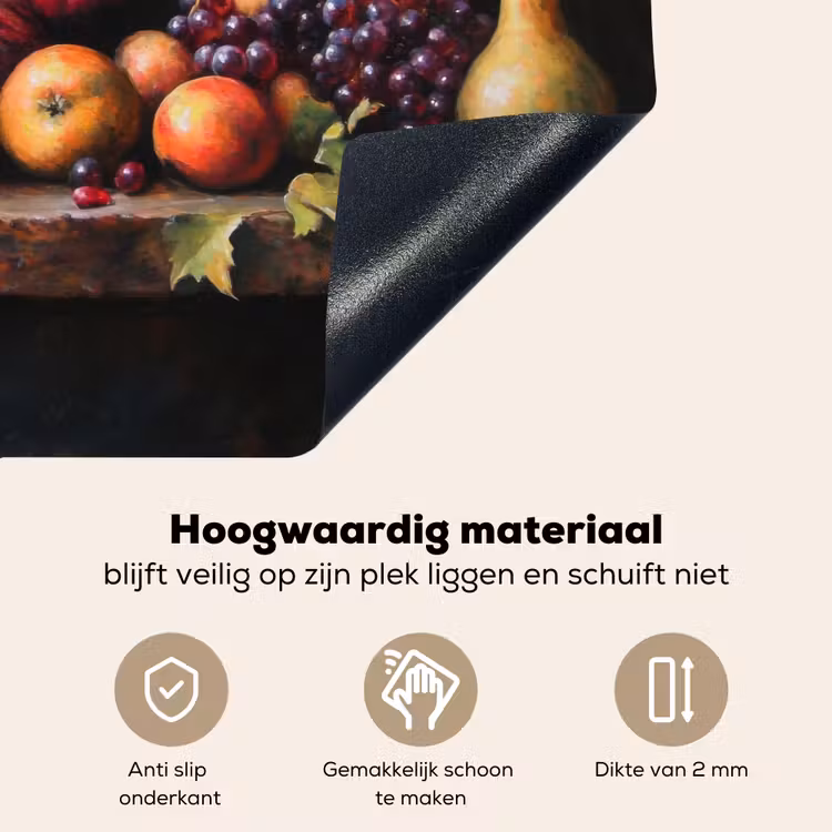 Rustiek - Stilleven - Fruit Inductie beschemer met haakjes klein -ky-onderkant-nl