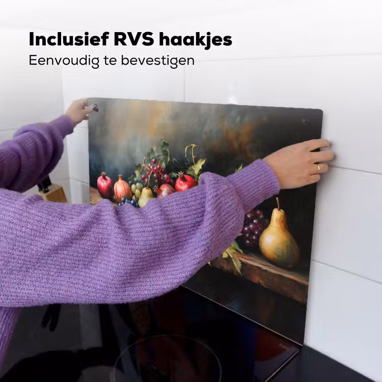 Rustiek - Stilleven - Fruit Inductie beschemer met haakjes klein -ky-ophangen-nl