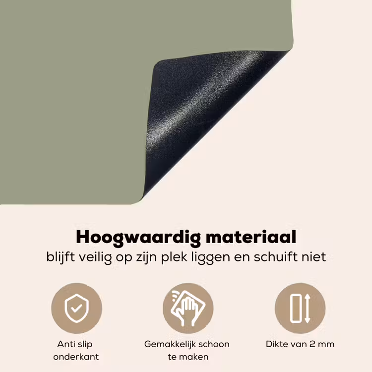 Sage - Mist - Groen Inductie beschemer met haakjes klein 777 -ky-onderkant-nl