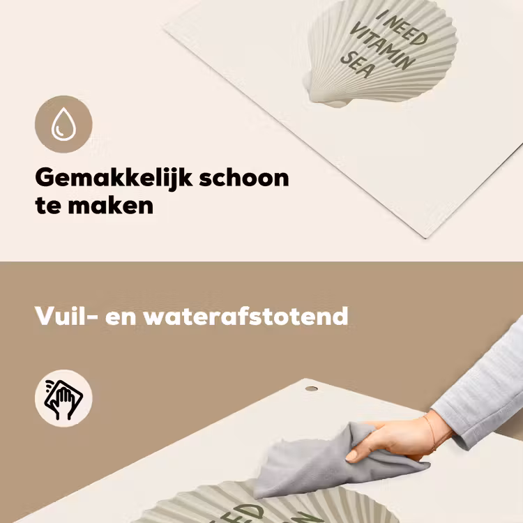Schelp - Quote - Groen Inductie beschemer met haakjes klein -ky-schoon-nl