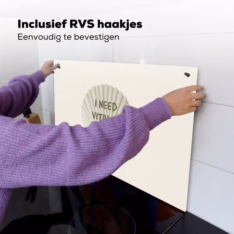 Schelp - Quote - Groen Inductie beschemer met haakjes klein -ky-ophangen-nl