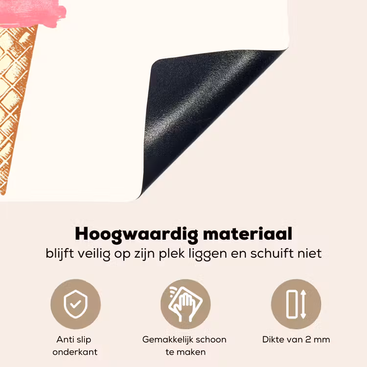 Schepijs - Hoorntje - Illustratie - Minimalistisch Inductie beschemer met haakjes klein -ky-onderkant-nl