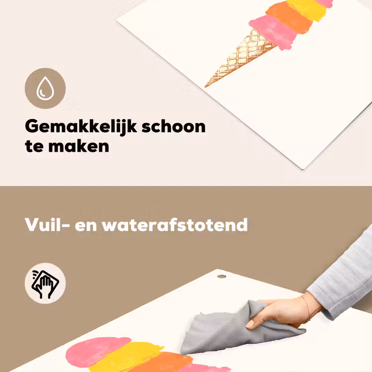 Schepijs - Hoorntje - Illustratie - Minimalistisch Inductie beschemer met haakjes klein -ky-schoon-nl