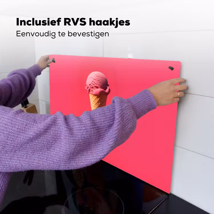 Schepijs - Roze - Hoorntje Inductie beschemer met haakjes klein -ky-ophangen-nl