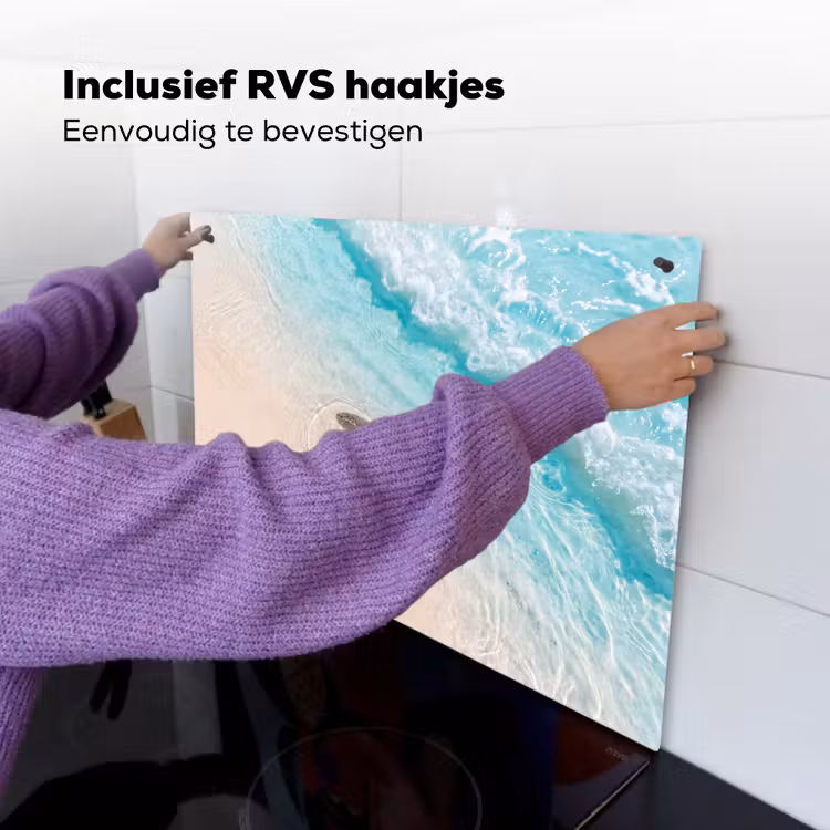 Schildpad - Helder water - Strand - Dieren - Natuur Inductie beschemer met haakjes klein -ky-ophangen-nl