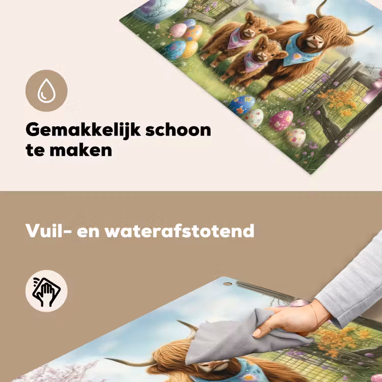 Schotsehooglanders - Paaseieren - Lente Inductie beschemer met haakjes klein -ky-schoon-nl