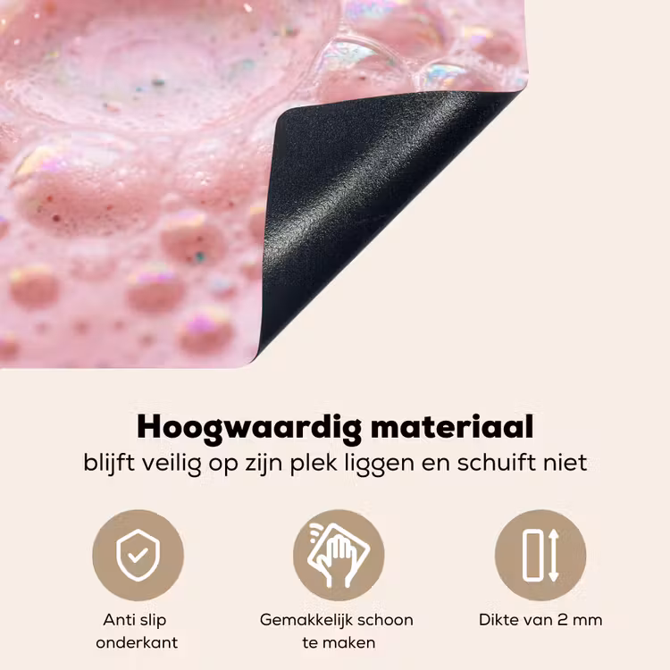 Schuim - Structuur - Roze Inductie beschemer met haakjes klein -ky-onderkant-nl