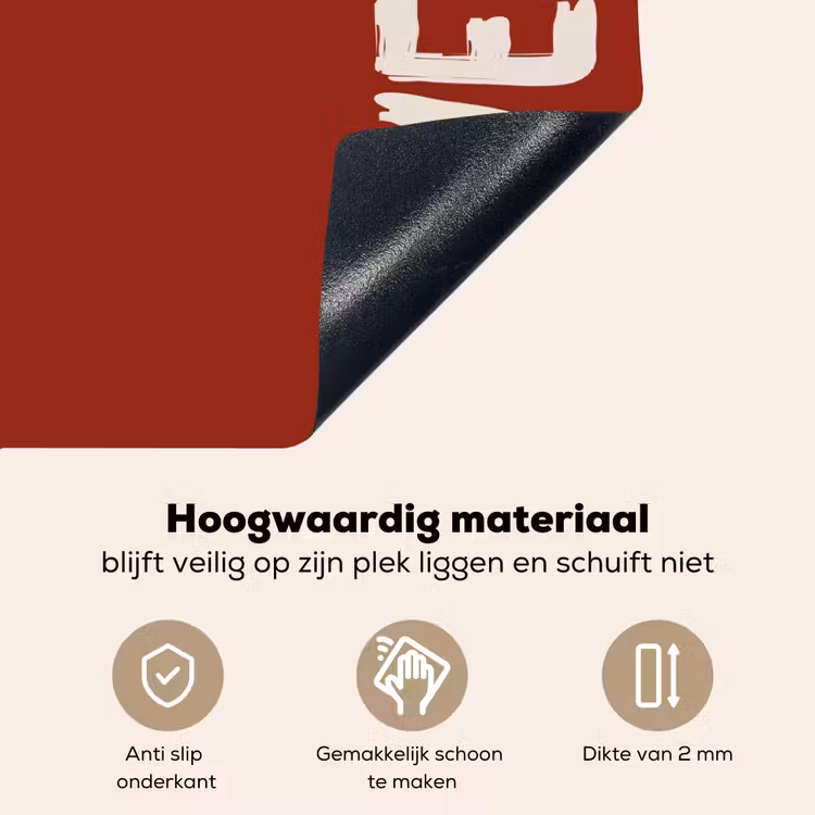 Schuin - Loveyou - Rood Inductie beschemer met haakjes klein -ky-onderkant-nl