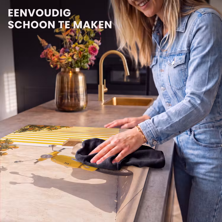 Scooter - Natuur - Zomer - Geel - Mediterraan Inductie beschemer met haakjes klein -ky-schoon-nl