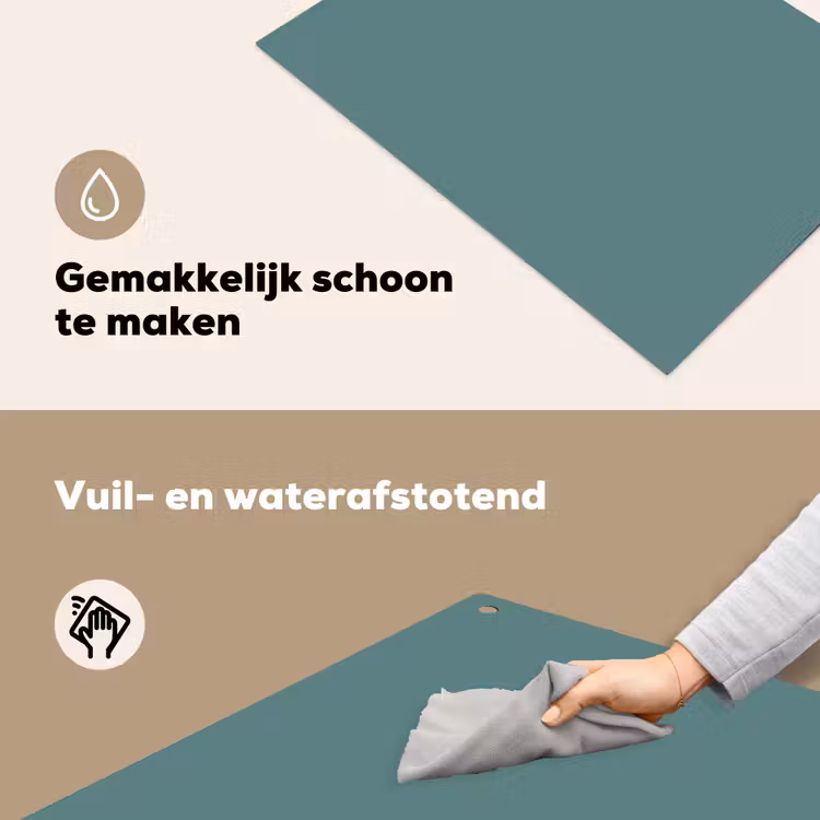 Serene - Teal - Blauw Inductie beschemer met haakjes klein 777 -ky-schoon-nl