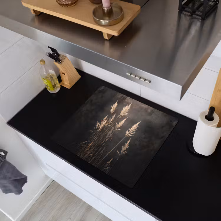 Siergras - Pluimen - Verlichting - Zwart Inductie beschemer met haakjes middel -sfeer1