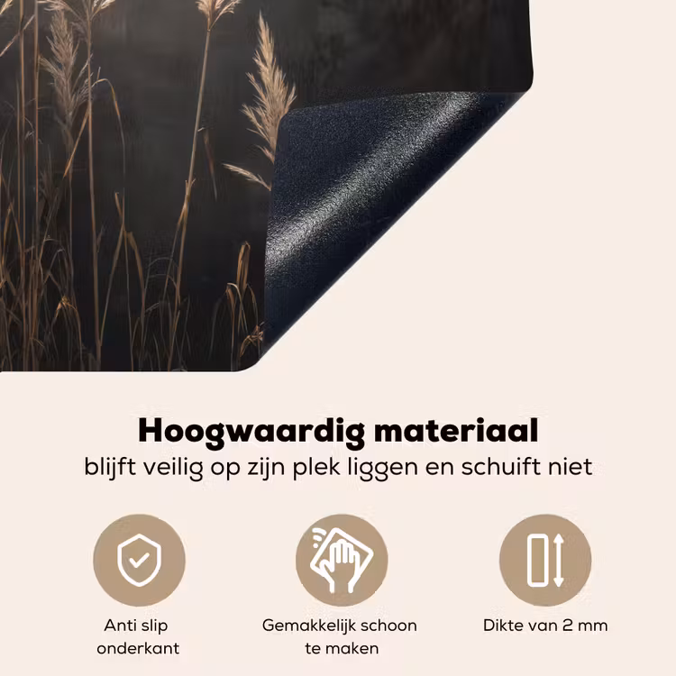 Siergras - Pluimen - Verlichting - Zwart Inductie beschemer met haakjes middel -ky-onderkant-nl