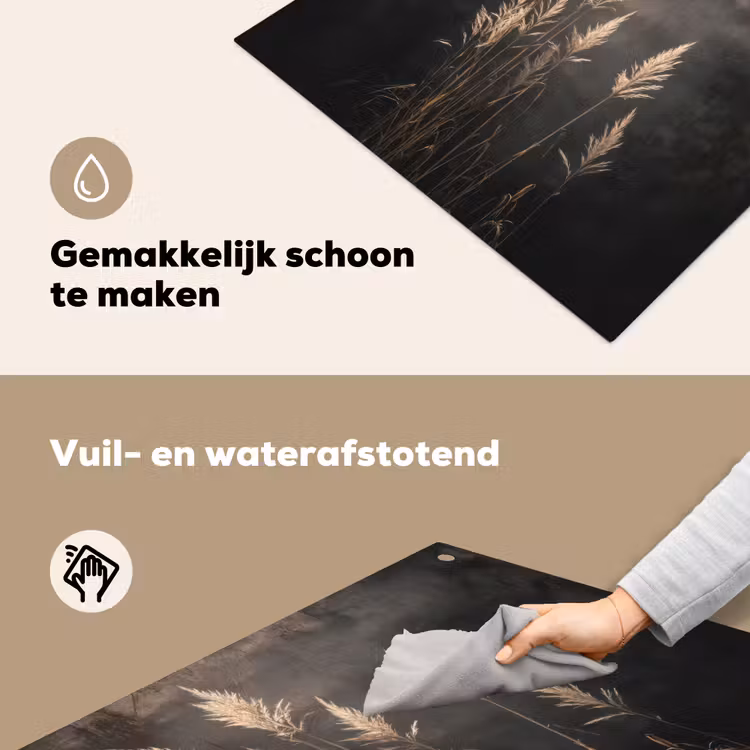 Siergras - Pluimen - Verlichting - Zwart Inductie beschemer met haakjes middel -ky-schoon-nl