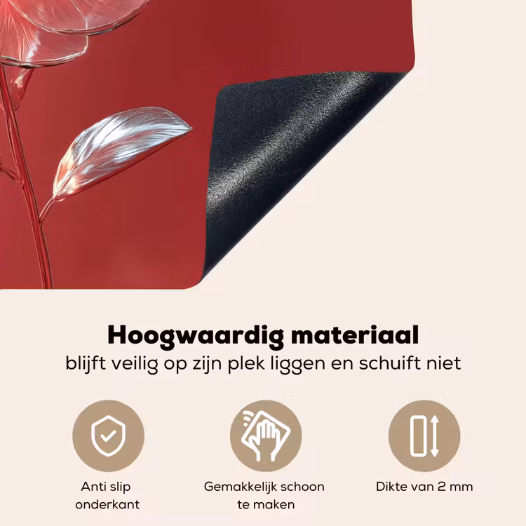Sierlijk - Bloem - Roze - Glazen Inductie beschemer met haakjes klein -ky-onderkant-nl