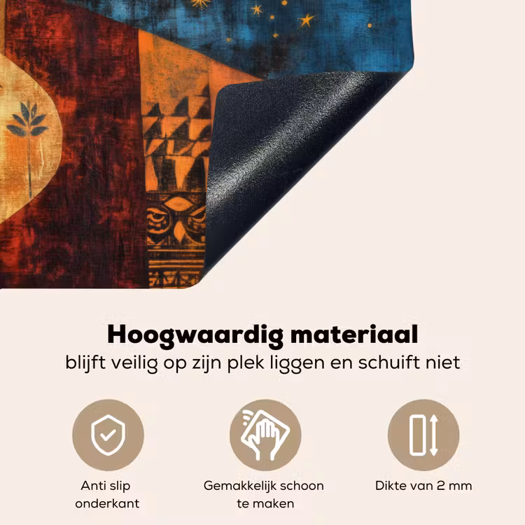 Silhouetten - Abstract - Zon - Maan Inductie beschemer met haakjes klein -ky-onderkant-nl