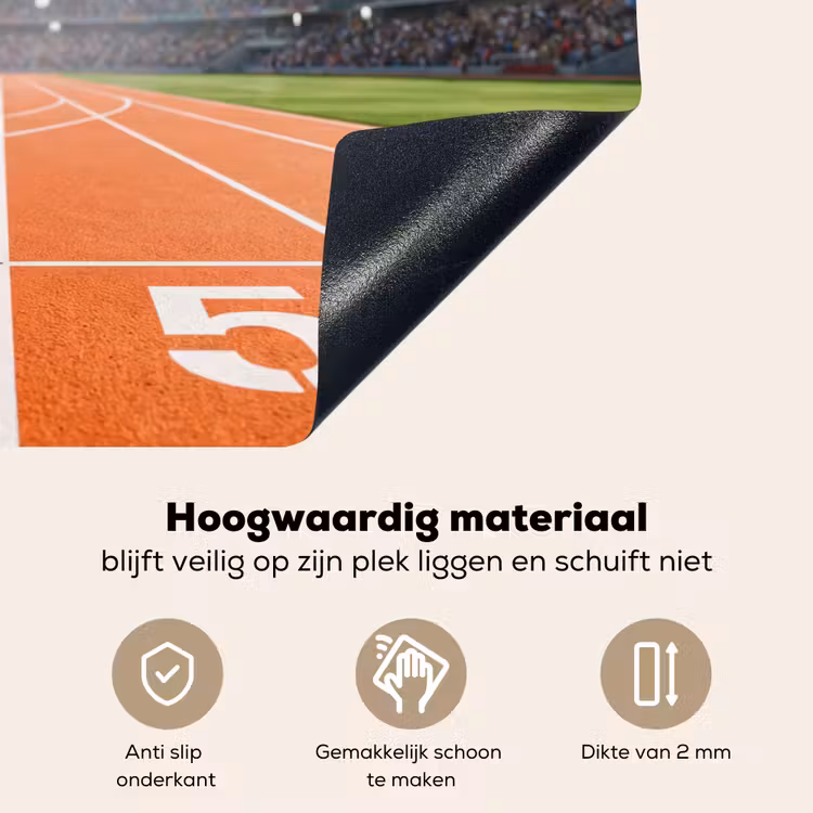 Sintelbaan - Stadion - Sport -Oranje Inductie beschemer met haakjes klein -ky-onderkant-nl