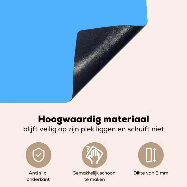 Sky - Blue - Blauw Inductie beschemer met haakjes klein 777 -ky-onderkant-nl