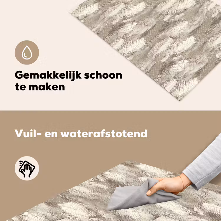 Slang - Textuur - Zand Inductie beschemer met haakjes klein 777 -ky-schoon-nl