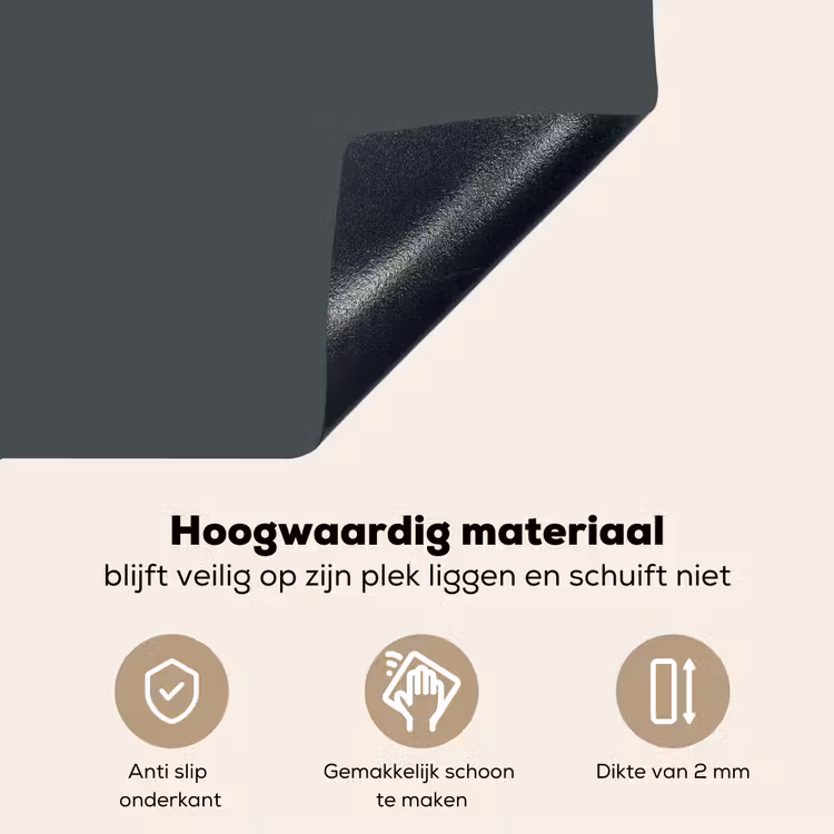 Slate - Millstone - Grijs Inductie beschemer met haakjes klein 777 -ky-onderkant-nl