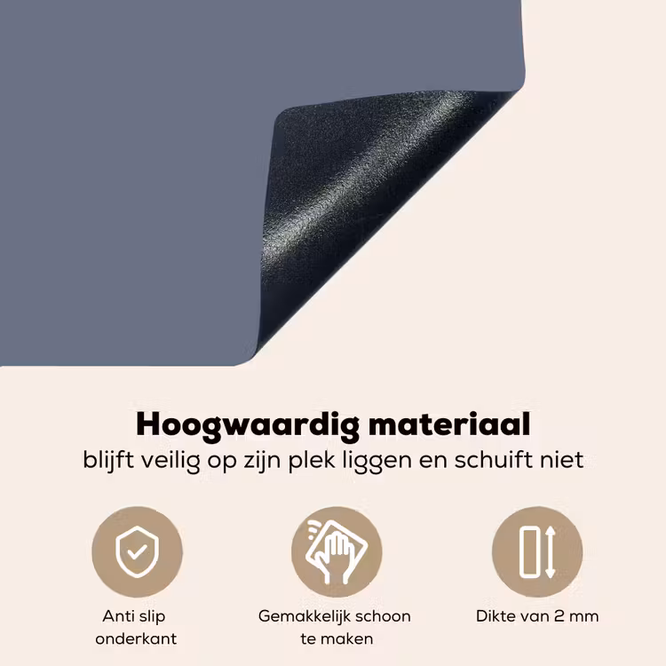 Slate - Whisper - Blauw Inductie beschemer met haakjes klein 777 -ky-onderkant-nl