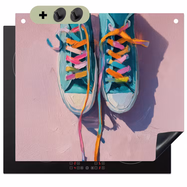 Sneakers - Veters - Kleurrijk - Schaduw Inductie beschemer met haakjes middel -3d