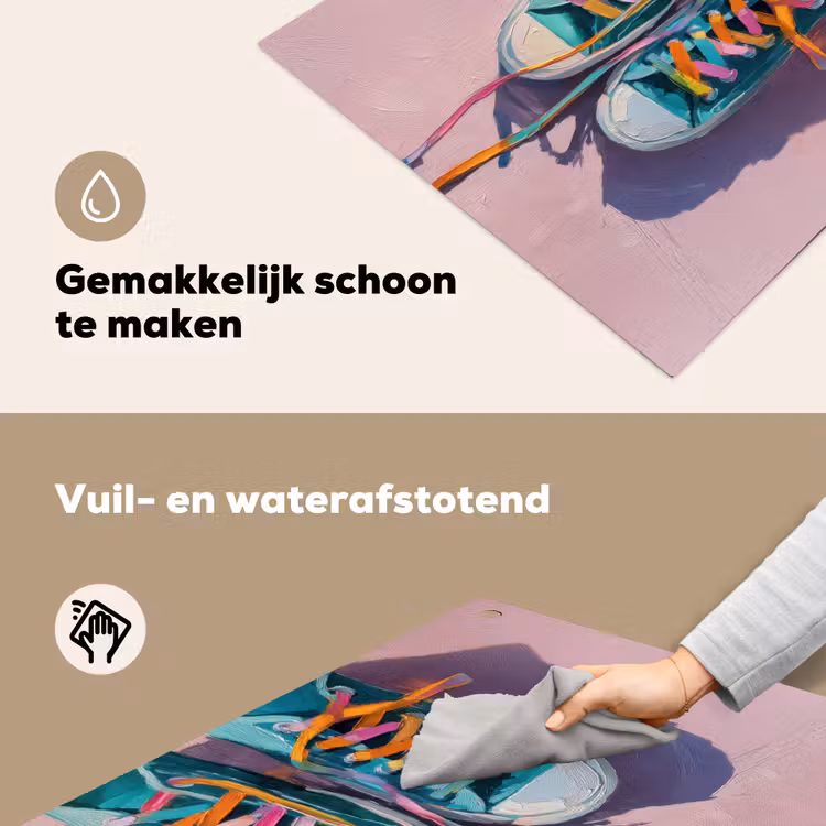 Sneakers - Veters - Kleurrijk - Schaduw Inductie beschemer met haakjes middel -ky-schoon-nl