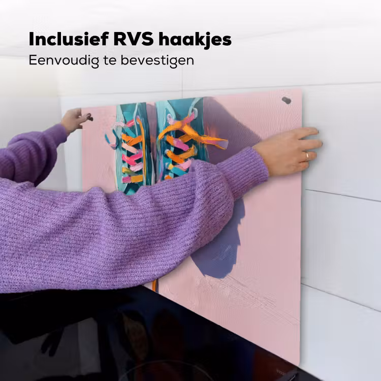 Sneakers - Veters - Kleurrijk - Schaduw Inductie beschemer met haakjes middel -ky-ophangen-nl