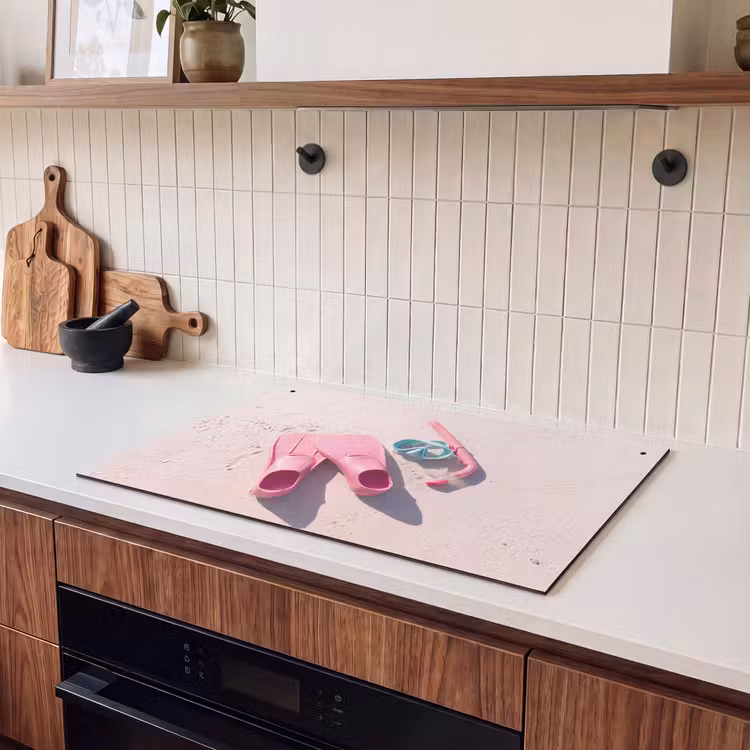 Snorkelset - Strand - Zomer - Roze Inductie beschemer met haakjes klein -sfeer1