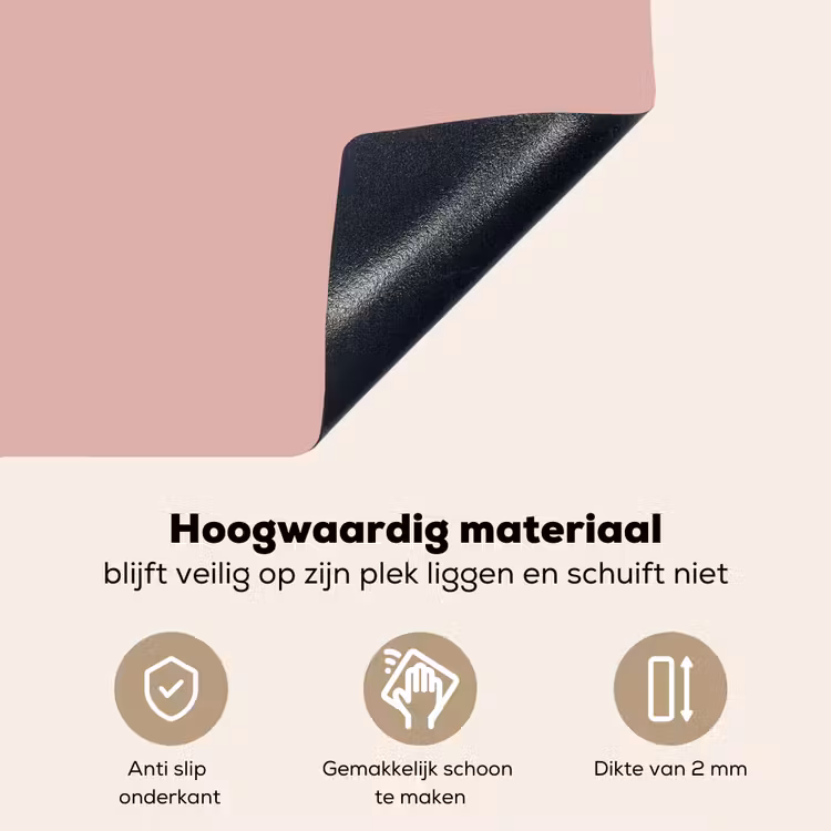 Soft - Blush - Roze Inductie beschemer met haakjes klein 777 -ky-onderkant-nl