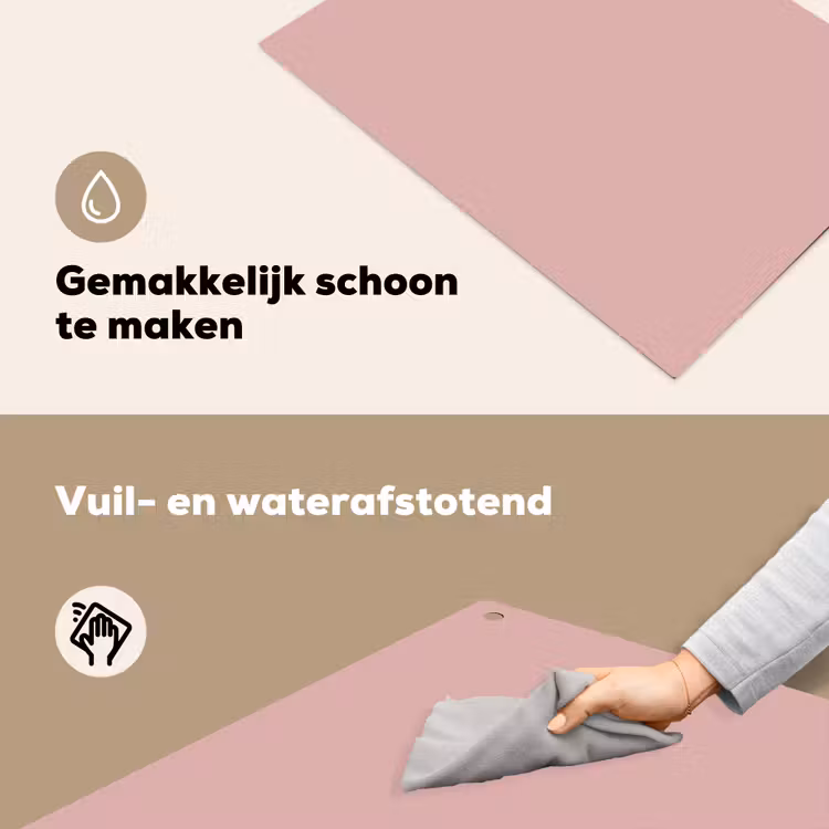 Soft - Blush - Roze Inductie beschemer met haakjes klein 777 -ky-schoon-nl